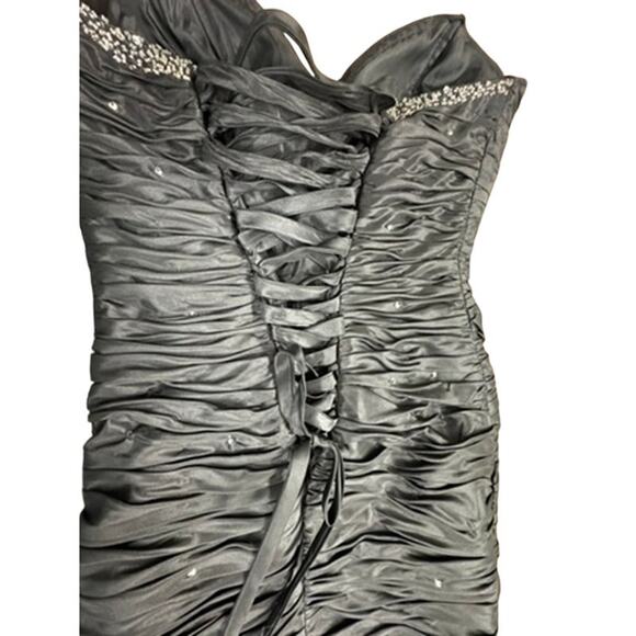 "JUMP APPAREL" VTG Prom Ballgown Bedazzled Dress SZ 3/4 1980s Mermaid Bling Sexy - Picture 12 of 12